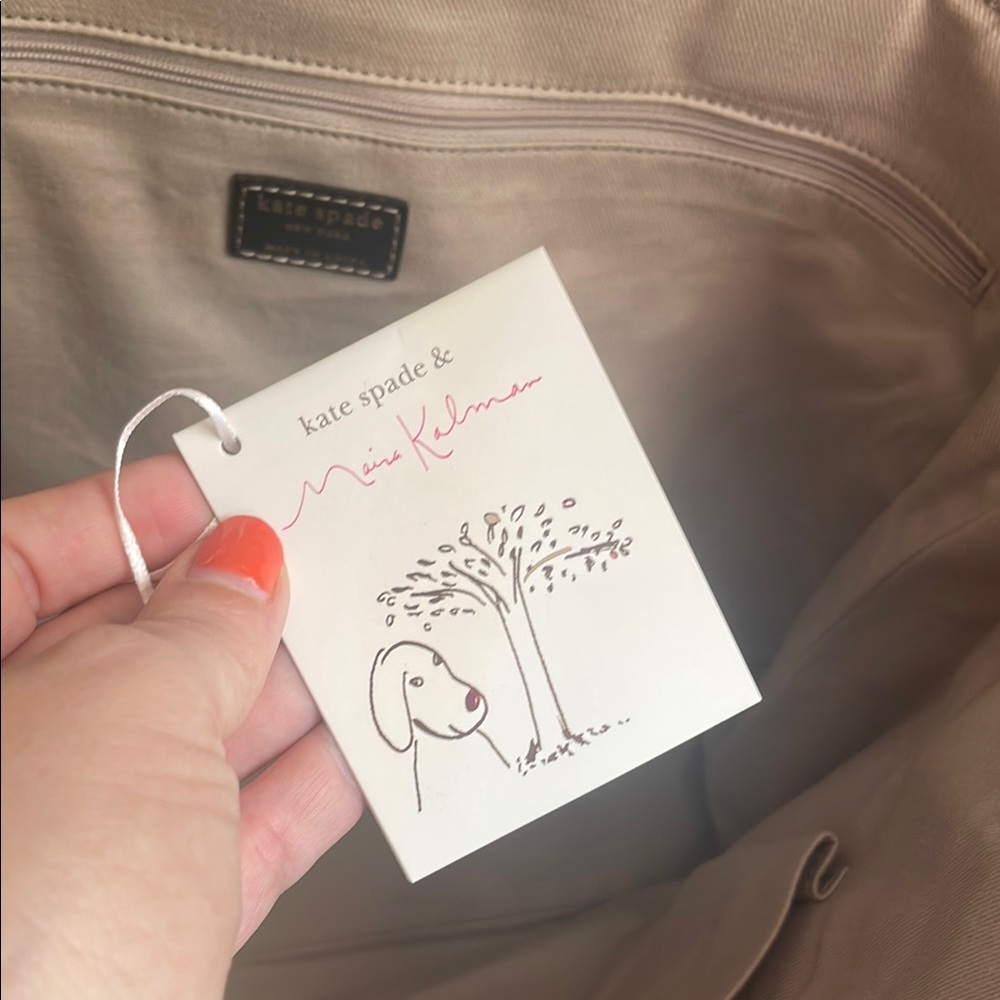 Kate Spade Maira Kalman Limited Edition Vintage "Darling" Red Tote - Picture 7 of 9